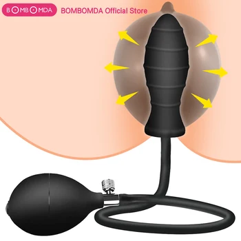 Super Mari Gonflabile Mari Anal Plug Vibrator Pompa Dilatator Anal Expandable Butt Plug Anal Bile Jucarii Sexuale Oamenii De Prostata Pentru Masaj