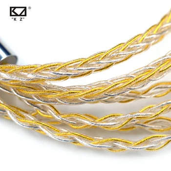 CCA KZ Căști Aur, Argint Amestecat Placat cu Upgrade Cablu Căști de Sârmă Pentru KB06 KB10 C10 C16 Zs10 Pro As10 A10 ASX ZAX ZSX EDX