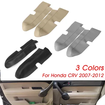 Pereche de Mașină din Piele Fata Panouri Usi Cotiera Acoperire Pentru Honda CRV 2007 2008 2009 2010 2011 2012 Negru/Bej/Gri