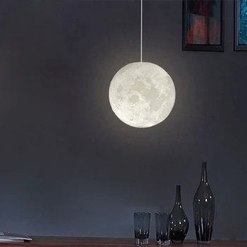 Noutatea Creative de personalitate de Imprimare 3D Lumini Pandantiv Luna Atmosferă Lumina de Noapte Lampa Restaurant, Bar Agățat de Iluminat