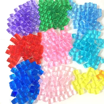 1000buc/set Transparent Gri Pătrat Colț de Cristal Colorate Zaruri Șah Bucata Unghi Drept Sită Pentru Joc de Puzzle 8mm