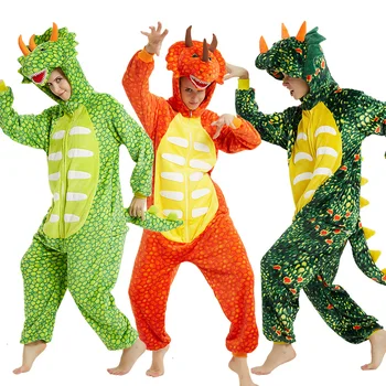 KIGUCOS Unisex de Iarna Femei Minunate Animale Pijamale Triceratops Kigurumi Bărbați Halloween Unicorn Sleepwear Costume pentru Adulți Pijama