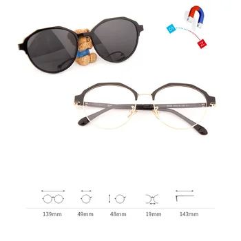 Evove Poligon Magnetice, ochelari de Soare Femei Polarizat Oglindă Ochelari de Soare Moda pentru Femei de Conducere Miopie Ochelari Anti Reflexie