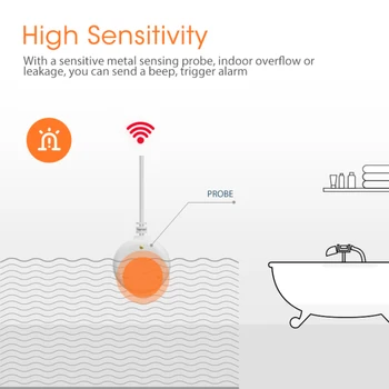 Tuya ZigBee Smart Home Alexa Google Acasa Senzor De Scurgere A Apei Wireless Inundații Detector De Detectare A Scurgerilor De Apă De Alertă De Nivel De Apă