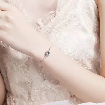Moissanite D VVS Femei Brățară argint pur 925 brățară cu diamante ultimul stil vânzare fierbinte promovare
