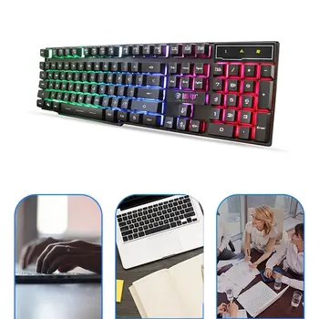 X100 Profesionale Lumina De Fundal Tastatură Ergonomică Usb Cablu Gamer Led-Uri De Jocuri De Noroc Gamer Tastatura Pentru Calculator Pc
