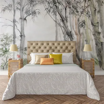 Personalizat Murală Tapet Stil Chinezesc pictat Frunze de Bambus Fotografie Pictura pe Perete Camera de zi cu TV, Canapea Dormitor Decor Acasă Murală