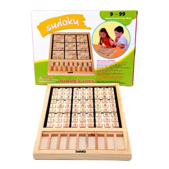 De învățământ Inteligenta Puzzle Jucarii de Lemn, Jocuri Montessori din Lemn Sudoku, Șah Părinte-copil Joc de Puzzle Jiugongge Jucarii