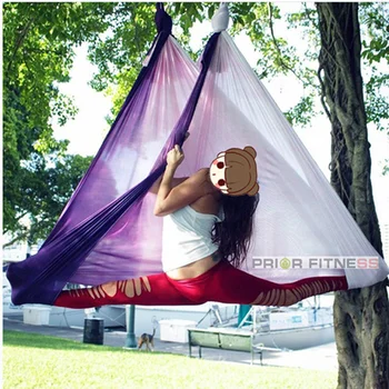 Înainte Fitness 7M mult Ombre Aerial Yoga Hamac Tesatura Gradient de Culori Silky Nylon Stretch Scăzut Pentru Aerial Yoga