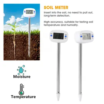 Metru de umiditate Mini Electronic Temperatura Solului Metru de Umiditate Temperatură Umiditate Tester pentru Plante de Gradina Sol Tester