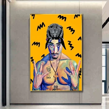 Tupac Artă Modernă Postere Si Printuri Portret De 2PAC Panza Picturi Pe Perete Artă Tupac Panza de Poze Decor Acasă Cuadros