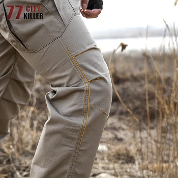 77City Criminal Tactice Pantaloni Bărbați Impermeabil Luptă Joggeri de sex Masculin Multi-buzunar SWAT Cargo Stretch Pantaloni de Lucru Hombre Marimea S-2XL