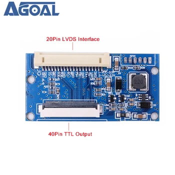 LVDS 1ch 8bit S8 DF14 - 20Pin Rândul său, să 40Pin Semnal TTL LCD T-con bord Converter Bord pentru 7-10.1 inch 1024x768 Panou LCD