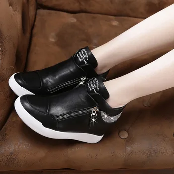 Tleni 2018 primăvară pantofi albi femei a crescut de pantofi pentru femei pantofi de sport fund gros tocuri inalte pentru copii vara noi ZK-95