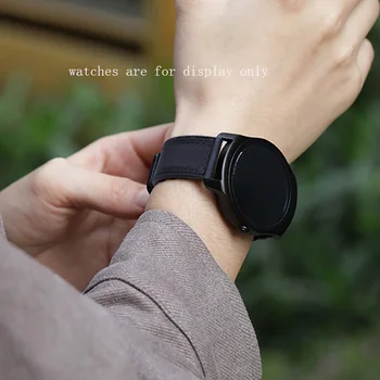 PEIYI 20mm 22mm Nailon +Siliocne curea Pentru Samsung Galaxy watch active2 Amazfit2S/GTR/GTS Bratara de eliberare Rapidă
