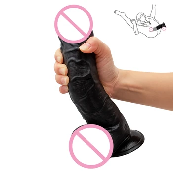25CM Pielea Vibrator cu un mare Fraier Mare Realist Penis vibrator Anal sex Feminin Masturbari Clitoris Stimulator pentru Adulti Jucarii Sexuale
