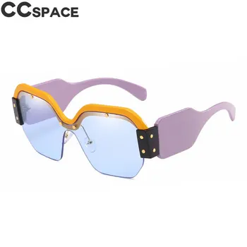 47786 Pătrat ochelari de Soare pentru Femei Jumătate Cadru Moda Nuante UV400 Epocă Ochelari de Brand Designer