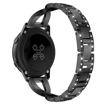 Diamant de Metal Bandă Curea Pentru Samsung Galaxy Watch Active2 44mm 40 mm Bratara curea Curea de mână pentru amazfit gts / gtr 42mm ceasul