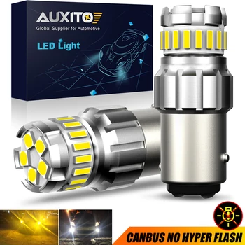 AUXITO 2x BAY15D P21/5W LED Canbus fara Eroare 1157 P21 5W Bec LED Semnal, Lampa Pentru Auto Turn de Frână de Rezervă Lumini de Chihlimbar Alb 12V