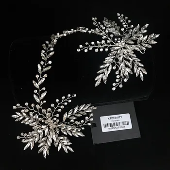 Noi Stras Argint Personalizat Manual Meșe Hairband Royal Mireasa Nunta Dressing Coroana Accesorii Femei, Bijuterii