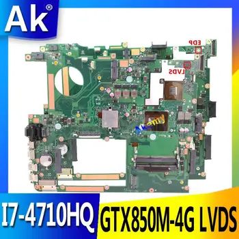 AK N751JX placa de baza Pentru Laptop Asus N751JX N751J N751 Test original, placa de baza I7-4710HQ GTX850M-4G LVDS/EDP