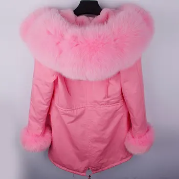 MAO MAO KONG brand mult de Camuflaj, jacheta de iarna pentru femei uza gros parka naturală de vulpe guler de blană cu glugă pelliccia