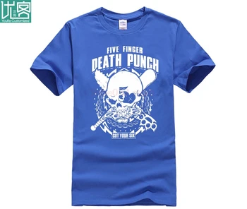 Noi 5FDP Five Finger Death Punch Craniu Armata Logo barbati Tricou Negru Marimea S-xl T-Shirt barbati T-Shirt pentru bărbați