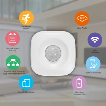 WIFI Senzor de Miscare PIR Wireless Smart Home Security Tuya de Viață Inteligentă APP de Control Pasiv Infraroșu Detector de Alarmă Alarmă Antifurt