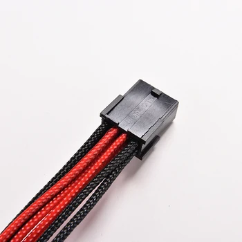 Noul Negru Roșu cu Mâneci 8 Pini La 4 Pini + 4 Pini 30cm ATX Placa SURSEI de Alimentare Cablu de Extensie de Sârmă