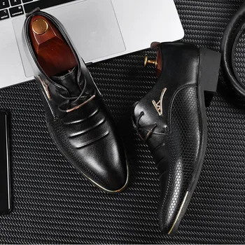 Barbati din piele Pantofi Rochie de Moda a Subliniat Toe Afaceri pentru Barbati Pantofi Casual Dantela-Up Oxford Formale Pantofi Plus 48