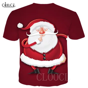 Moș Crăciun Elf Crăciun Fericit 3D T Cămașă Bărbați/Femei de Moda de Craciun Sport Casual T-shirt Supradimensionate Roșu Tricou Pentru Fete Baieti