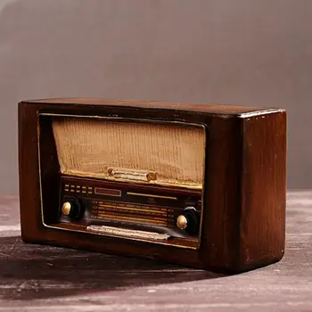 Radio Vintage Model De Stil Vechi Model Radio Rășină Desktop De Afișare Ornament Retro Radio Meserii Pentru Biroul De Acasă Decorare Cadou