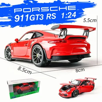 Welly 1:24 Porsche 911GT3 RS rosu aliaj model de masina Diecasts & Vehicule de Jucărie Colecta cadouri Non-telecomanda tip de transport de jucărie