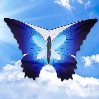 Noi Fluture Colorat Greu cu aripi de Zmeu Nailon în aer liber Zbor Jucarie Fluture Albastru Zmeu și 30M Linie Zmeu Pentru Copii în aer liber Cadou
