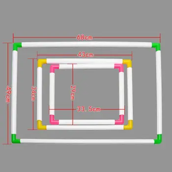 3 Dimensiuni Diferite Dreptunghi Clip Din Plastic Cadru Broderie Cusatura Cruce Cerc Stand Tur Instrument
