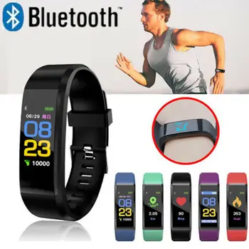 NOUL Ceas Sport pentru Femei, Bărbați Bluetooth Portabil Inteligent Brățară Monitor de Ritm Cardiac Fitness Tracker rezistent la apa Bratara Inteligent