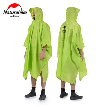 Naturehike 3 in 1 Gluga de Ploaie Poncho Impermeabil Pelerina de ploaie Sacou pentru Bărbați, Femei, Adulți în aer liber, Camping, pentru Drumeții Cort Mat NH17D002-M