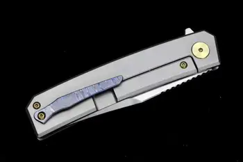 JUFULE Limita Tengu Flipper Titan se ocupe de Real M390 rulment de pliere Buzunar EDC Instrument de bucătărie vanatoare camping cutit outdoor
