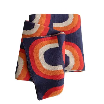 REGINA Brand Contrast de Culoare Curcubeu Pătură Boem Decor Acasă Cuvertura Canapea Capacul din Bumbac Drăguț Tricotate Arunca Pătură