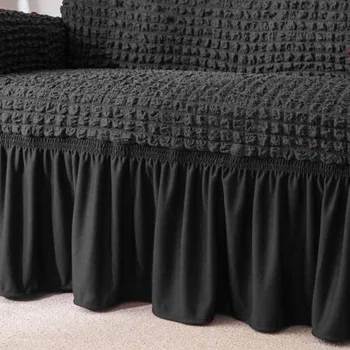 Solid de Culoare Elastic Acoperă Canapea Pentru Camera de zi 2 pernele de canapea negru pentru câini canapea pătură foarte mare