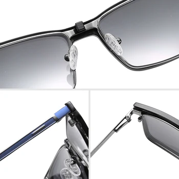 Polarizat Magnet Clip pe ochelari de Soare Barbati baza de Prescriptie medicala Optica Ochelari de Soare Pentru Barbati Miopie Magnet Clip Ochelari de sex Masculin Dreptunghi Aliaj