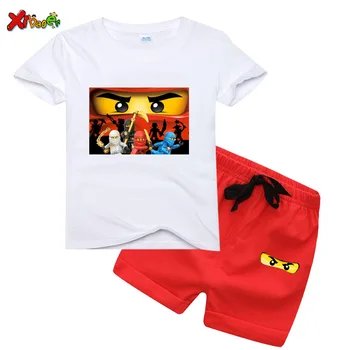 Boys T-shirt Set de Vară 2020 Copii Ninjago T Cămăși de Sus de Bumbac Tricouri Baieti Fete tricou Set Baieti Haine de Vară pentru Copii T shirt Set