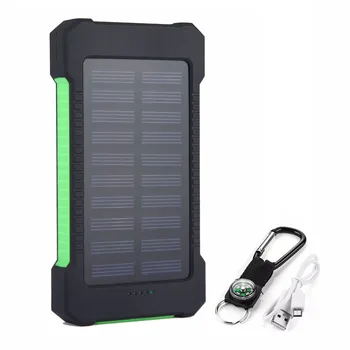 Solar Power Bank 30000mAh Impermeabil de Urgență PoverBank Acumulator Extern Powerbank Cu LED-uri Lumina SOS Pentru Telefon Mobil inteligent