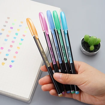 48 Culori Set de Pixuri Gel, Glitter Gel Stilou pentru Adult Carti de Colorat, Reviste Desen Doodling Art Markeri