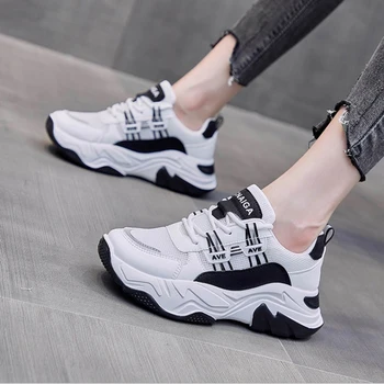 Femei Adidași de Moda Plasă Pantofi Femei 2020 Apartamente Platforma pantofi Casual Pentru Femei Toamna Crește Confortabil Pe Pantofi Albi
