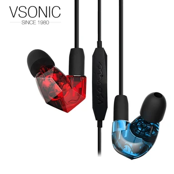 VSONIC NOI VSD5S VSD5Si cu Microfon Bogat Bas Dinamic de Zgomot Profesional-Izolarea HIFI tamisa. receptionat. În ureche Căști VSD5 S i