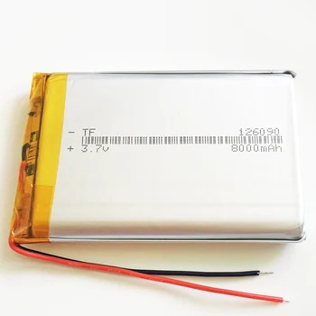 3.7 V 8000mAh Litiu Polimer Li-Po Baterie Reîncărcabilă Li celule Pentru GPS PSP DVD PAD E-book tablet pc power bank 126090
