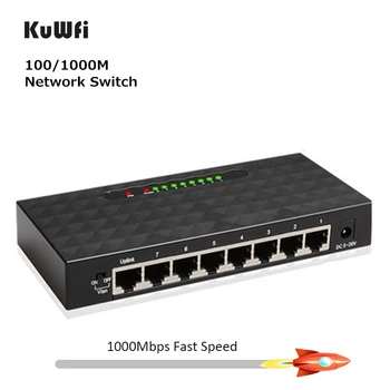 KuWFi 8Port Switch Gigabit Ethernet Inteligent de Comutare de Înaltă Performance1000Mbps Comutator de Rețea Ethernet RJ45 Hub Internet Splitter