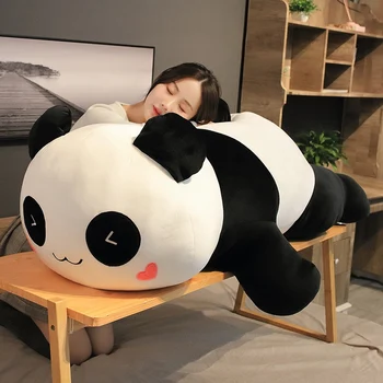 Huggable Nou Drăguț Urs Panda Mare Jucărie De Pluș Moale Umplute De Animale Desene Animate Ursul Papusa Ziua De Nastere Cadou De Craciun Perna Canapelei