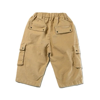 Baieti pantaloni Scurti Bermude Bumbac pentru Copii Băiat Pantaloni Talie Elastic Buzunar Pantaloni de Vara Haine Copii de 5 6 8 10 12 ani
